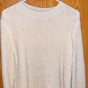 White heavy sweater